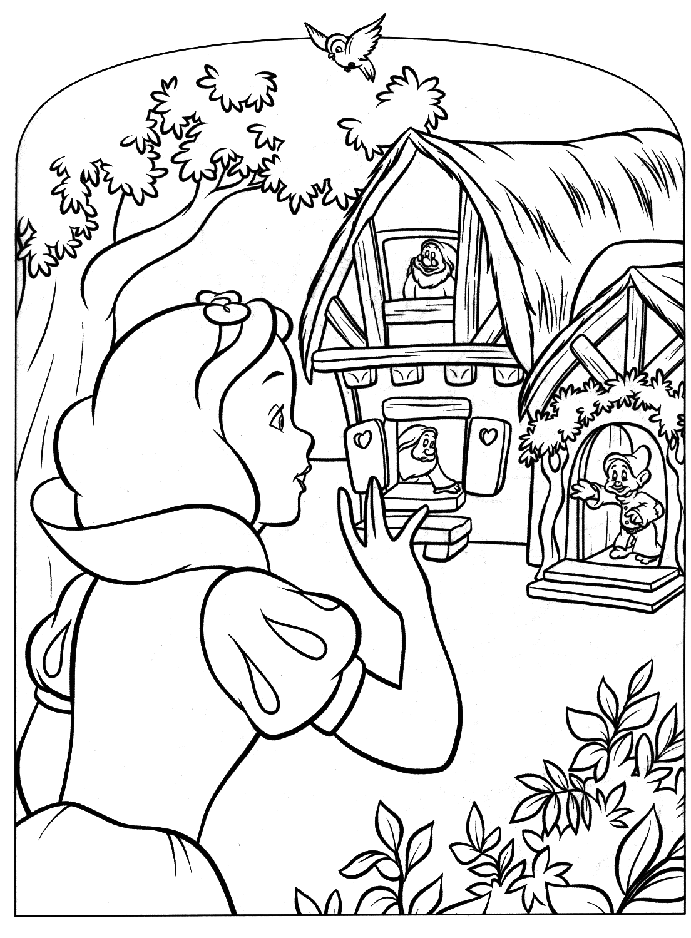 ぬりえページ: 白雪姫と七人のこびと (アニメ映画) #133894 - 無料の印刷可能なぬりえページ