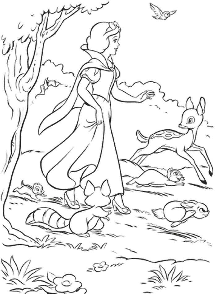 ぬりえページ: 白雪姫と七人のこびと (アニメ映画) #133915 - 無料の印刷可能なぬりえページ