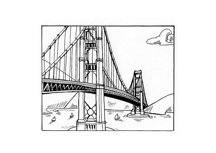 ぬりえページ: 橋 (建物と建築) #62841 - 無料の印刷可能なぬりえページ