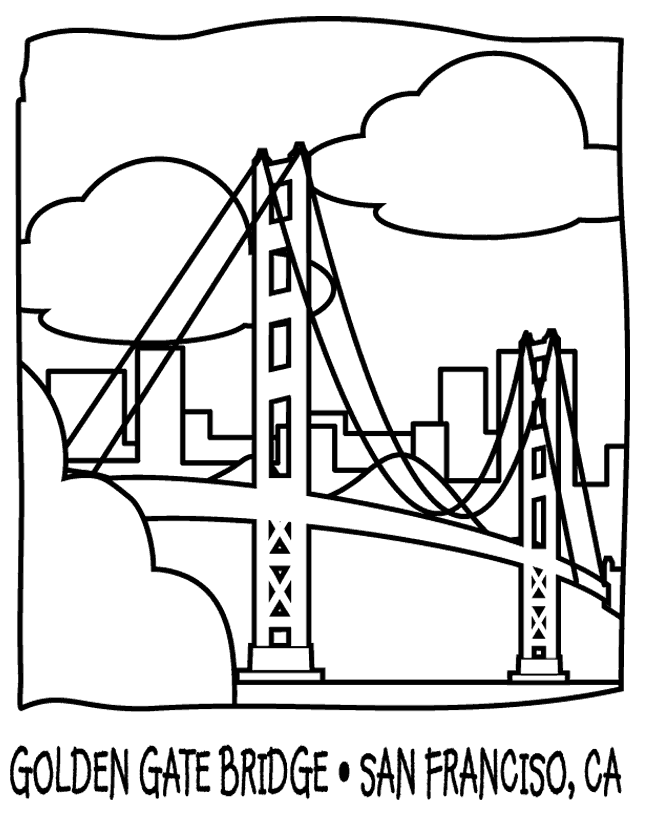 ぬりえページ: 橋 (建物と建築) #62887 - 無料の印刷可能なぬりえページ