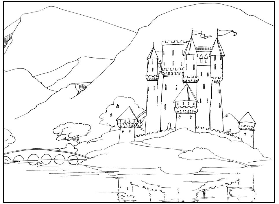 ぬりえページ: 城 (建物と建築) #62046 - 無料の印刷可能なぬりえページ