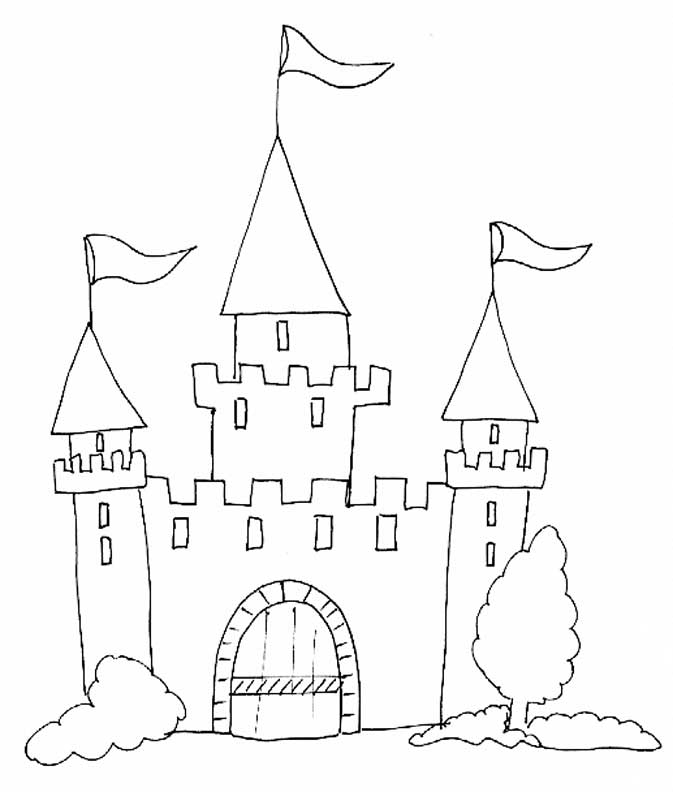 ぬりえページ: 城 (建物と建築) #62048 - 無料の印刷可能なぬりえページ