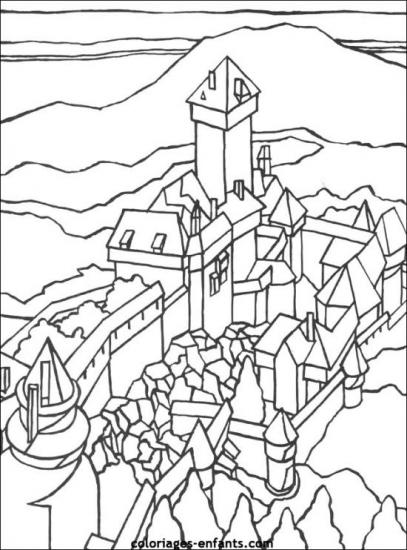 ぬりえページ: 城 (建物と建築) #62053 - 無料の印刷可能なぬりえページ