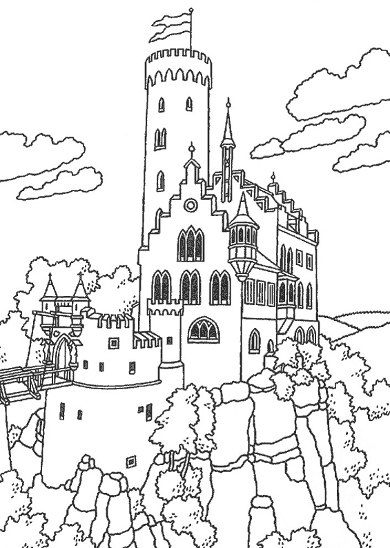 ぬりえページ: 城 (建物と建築) #62061 - 無料の印刷可能なぬりえページ