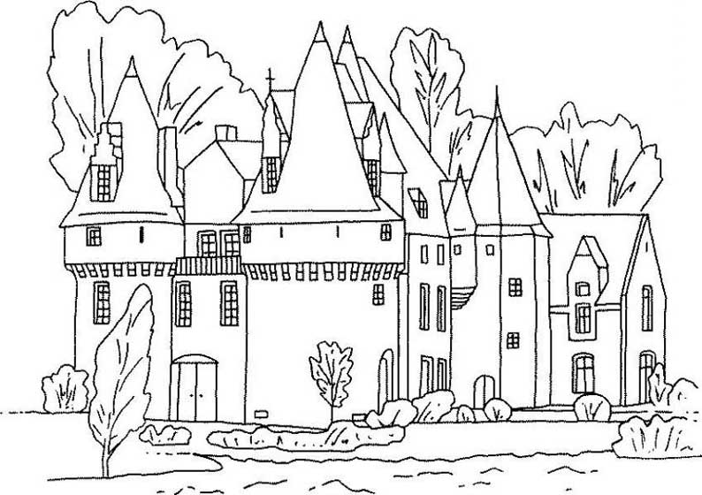 ぬりえページ: 城 (建物と建築) #62065 - 無料の印刷可能なぬりえページ
