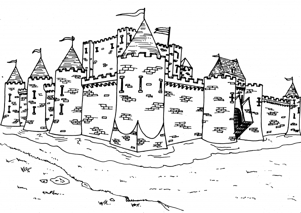 ぬりえページ: 城 (建物と建築) #62091 - 無料の印刷可能なぬりえページ