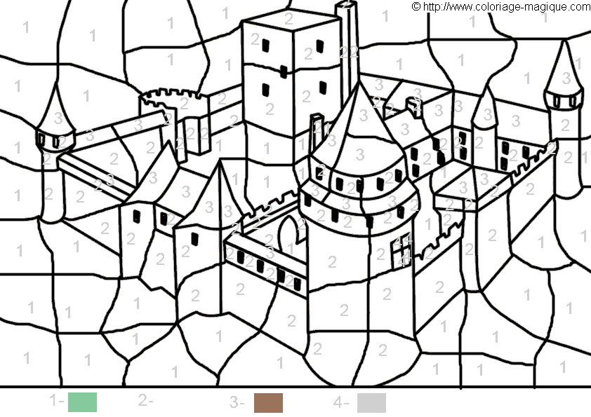 ぬりえページ: 城 (建物と建築) #62098 - 無料の印刷可能なぬりえページ