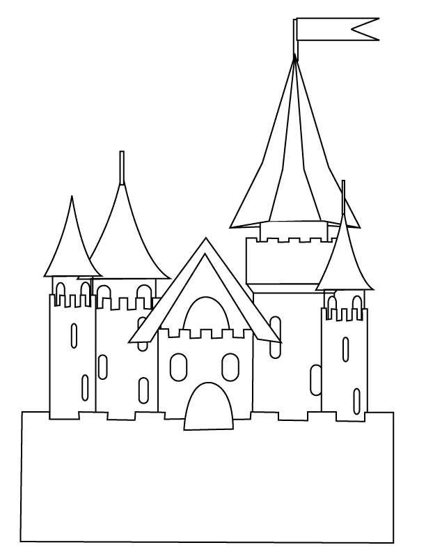 ぬりえページ: 城 (建物と建築) #62099 - 無料の印刷可能なぬりえページ