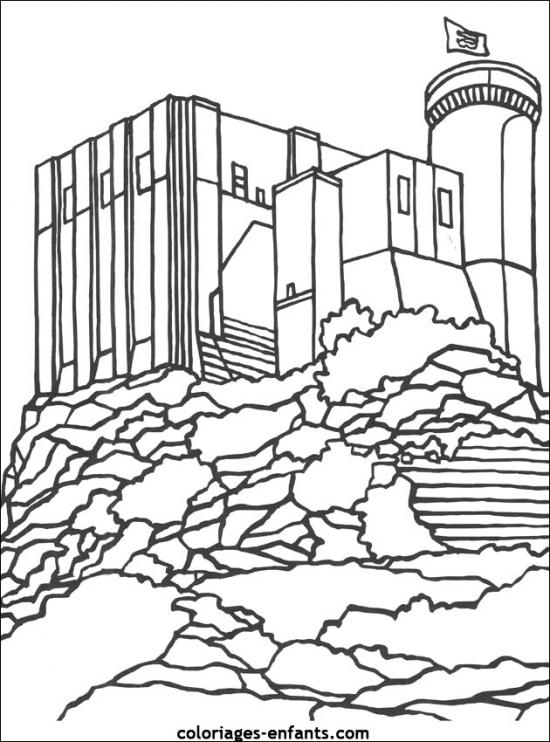 ぬりえページ: 城 (建物と建築) #62120 - 無料の印刷可能なぬりえページ