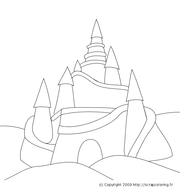 ぬりえページ: 城 (建物と建築) #62173 - 無料の印刷可能なぬりえページ