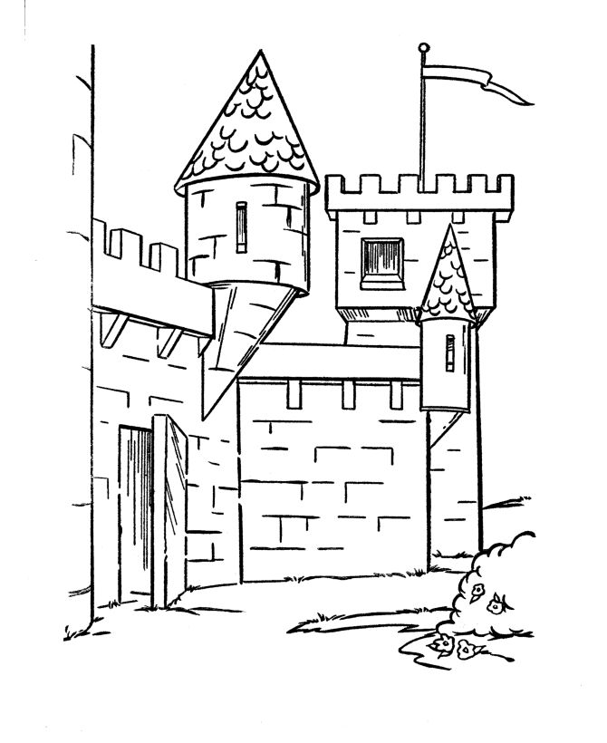 ぬりえページ: 城 (建物と建築) #62180 - 無料の印刷可能なぬりえページ