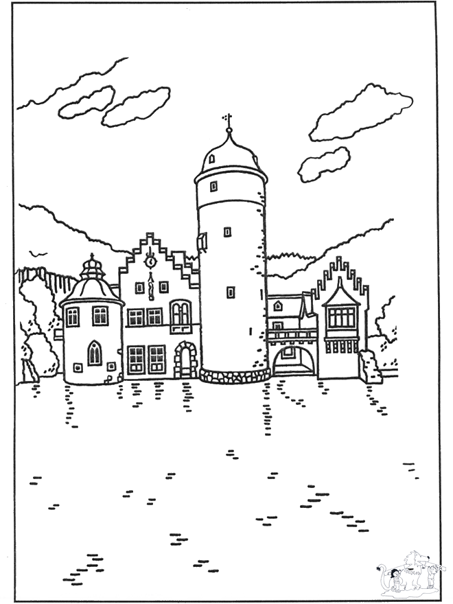 ぬりえページ: 城 (建物と建築) #62215 - 無料の印刷可能なぬりえページ