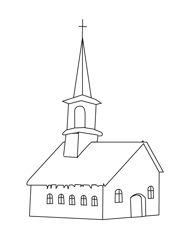 ぬりえページ: 教会 (建物と建築) #64163 - 無料の印刷可能なぬりえページ