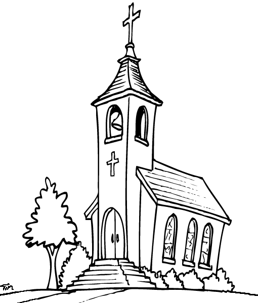 ぬりえページ: 教会 (建物と建築) #64171 - 無料の印刷可能なぬりえページ