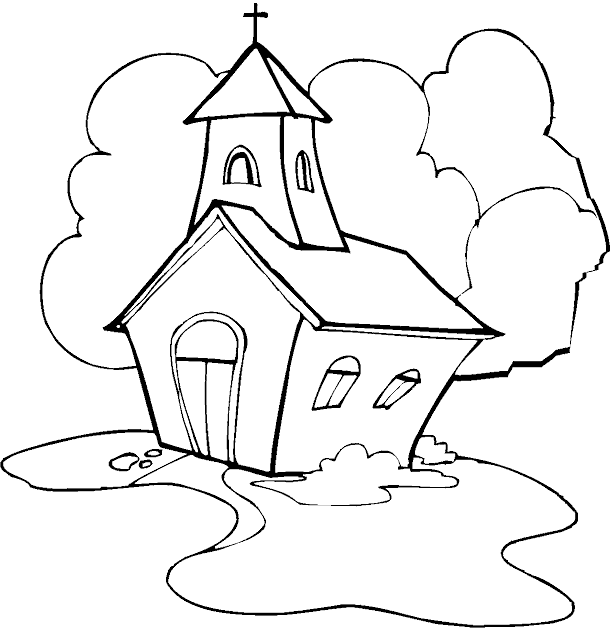 ぬりえページ: 教会 (建物と建築) #64177 - 無料の印刷可能なぬりえページ