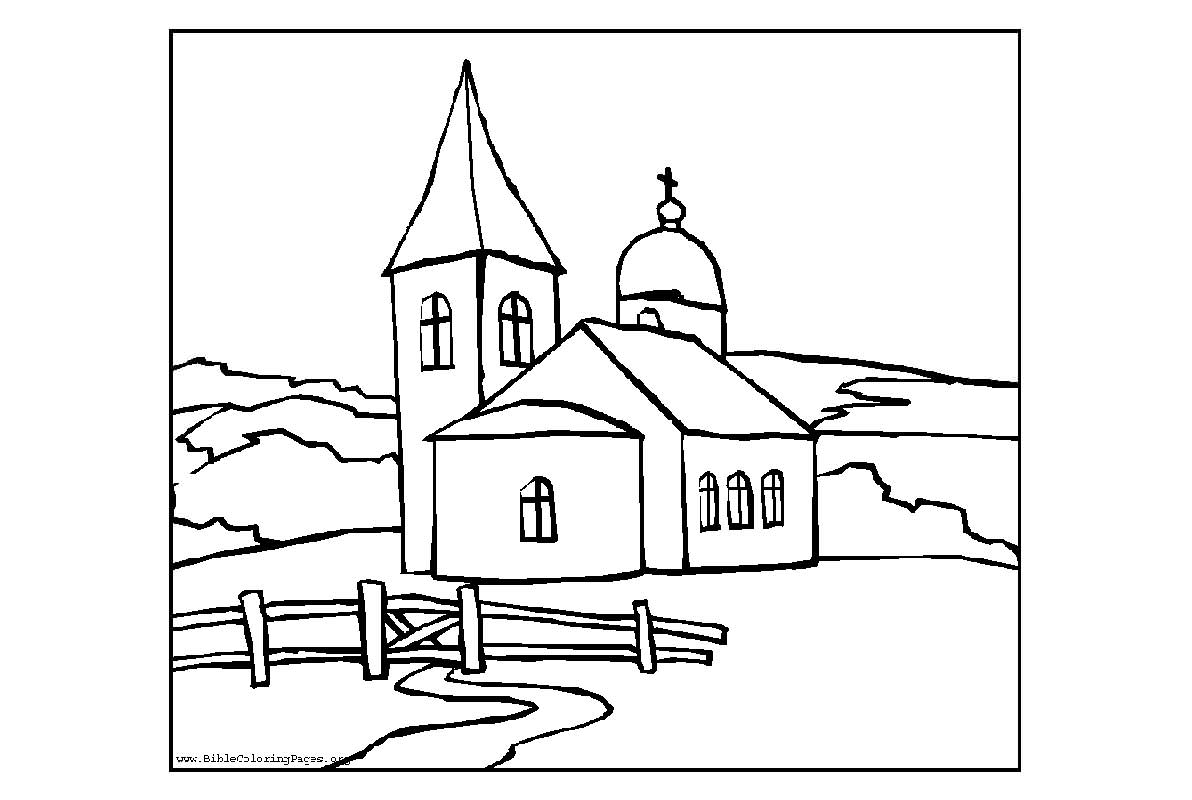 ぬりえページ: 教会 (建物と建築) #64190 - 無料の印刷可能なぬりえページ