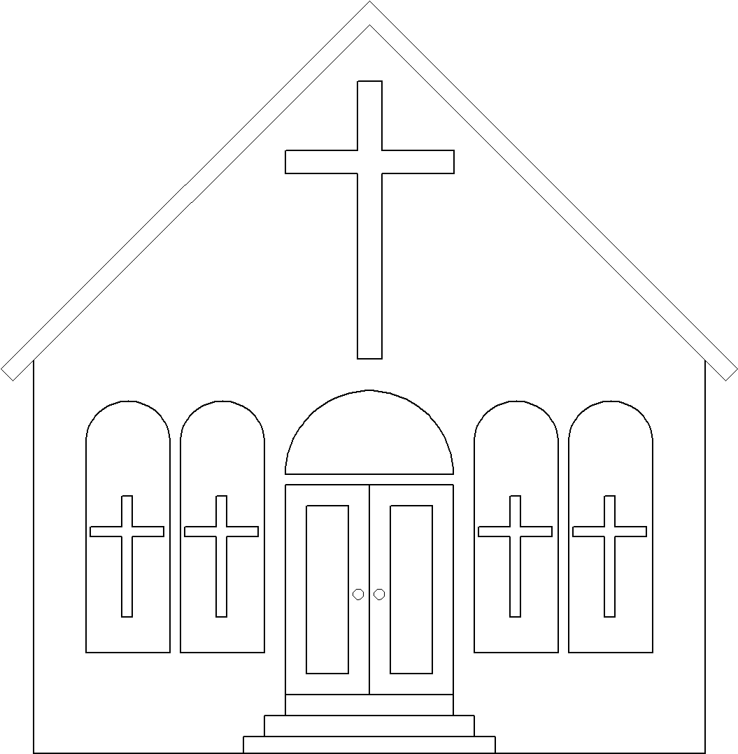 ぬりえページ: 教会 (建物と建築) #64193 - 無料の印刷可能なぬりえページ
