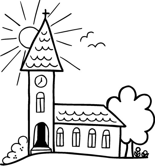 ぬりえページ: 教会 (建物と建築) #64210 - 無料の印刷可能なぬりえページ