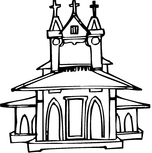 ぬりえページ: 教会 (建物と建築) #64232 - 無料の印刷可能なぬりえページ