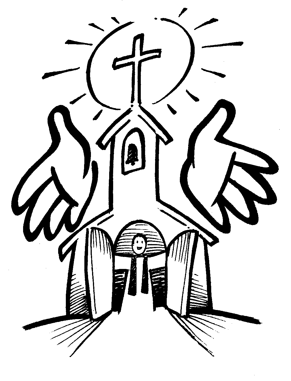 ぬりえページ: 教会 (建物と建築) #64256 - 無料の印刷可能なぬりえページ