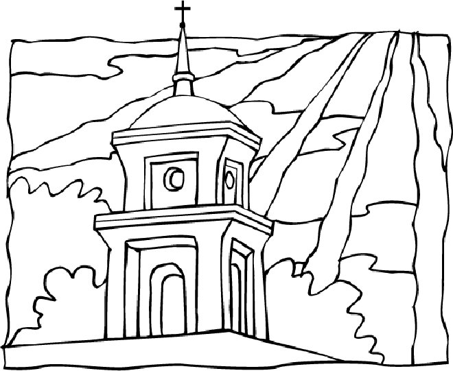 ぬりえページ: 教会 (建物と建築) #64325 - 無料の印刷可能なぬりえページ