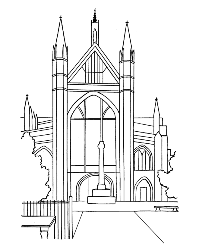 ぬりえページ: 教会 (建物と建築) #64348 - 無料の印刷可能なぬりえページ