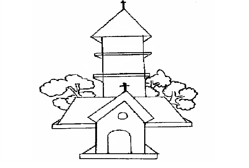 ぬりえページ: 教会 (建物と建築) #64357 - 無料の印刷可能なぬりえページ