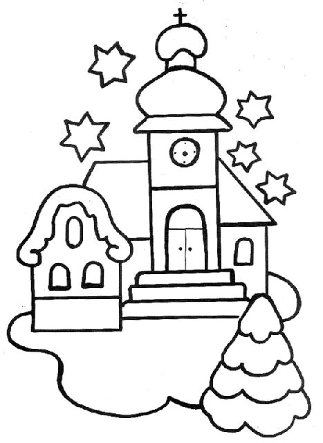ぬりえページ: 教会 (建物と建築) #64371 - 無料の印刷可能なぬりえページ