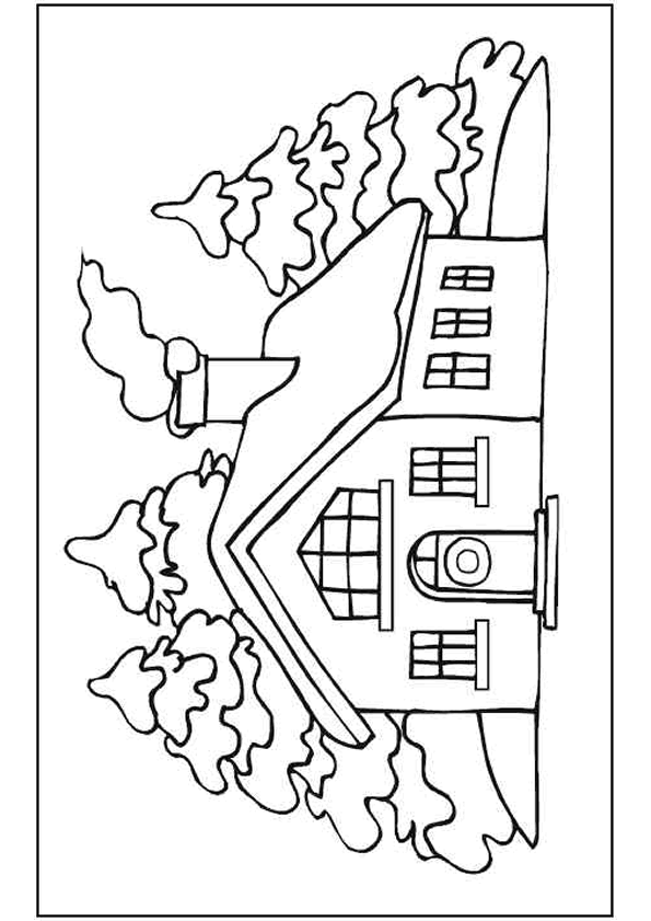 ぬりえページ: コテージ (建物と建築) #169940 - 無料の印刷可能なぬりえページ
