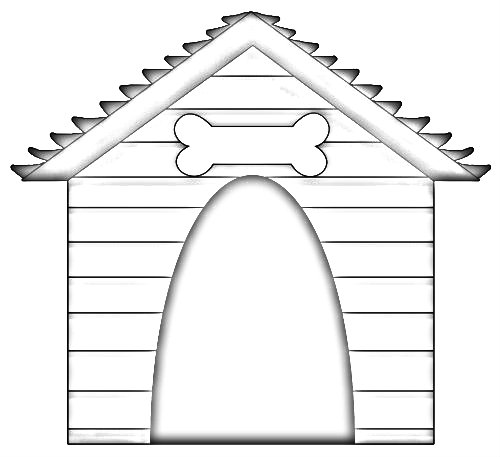 ぬりえページ: 犬小屋 (建物と建築) #62340 - 無料の印刷可能なぬりえページ