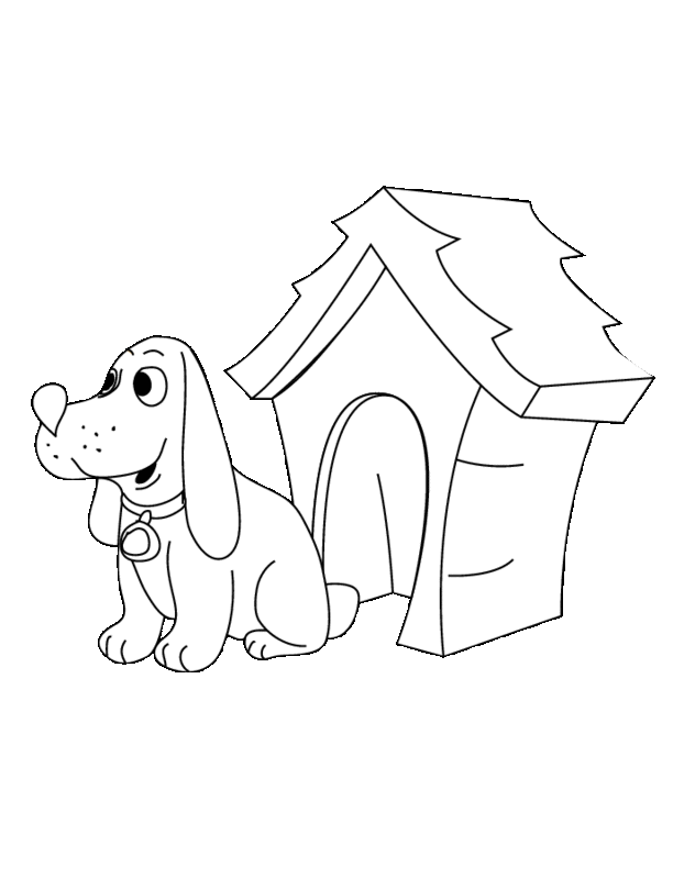 ぬりえページ: 犬小屋 (建物と建築) #62344 - 無料の印刷可能なぬりえページ