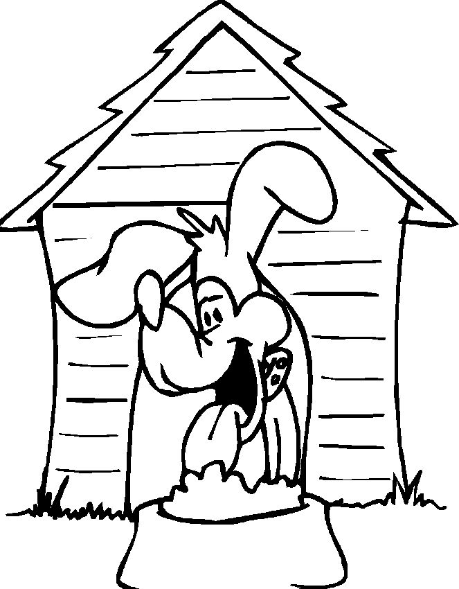 ぬりえページ: 犬小屋 (建物と建築) #62376 - 無料の印刷可能なぬりえページ