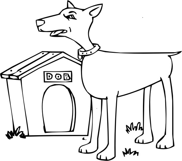 ぬりえページ: 犬小屋 (建物と建築) #62382 - 無料の印刷可能なぬりえページ