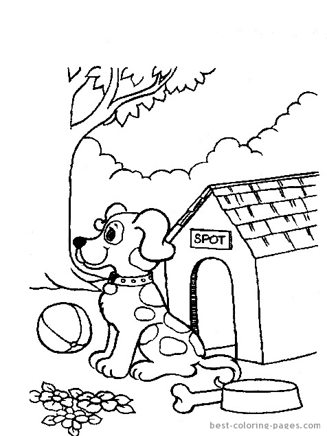 ぬりえページ: 犬小屋 (建物と建築) #62423 - 無料の印刷可能なぬりえページ