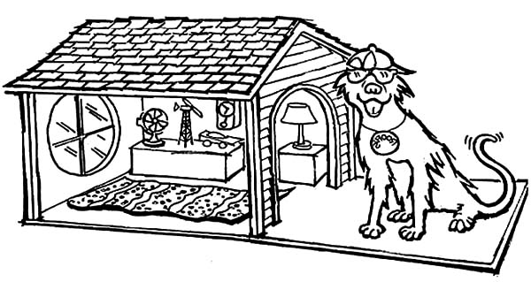 ぬりえページ: 犬小屋 (建物と建築) #62430 - 無料の印刷可能なぬりえページ