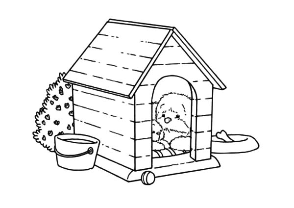ぬりえページ: 犬小屋 (建物と建築) #62462 - 無料の印刷可能なぬりえページ