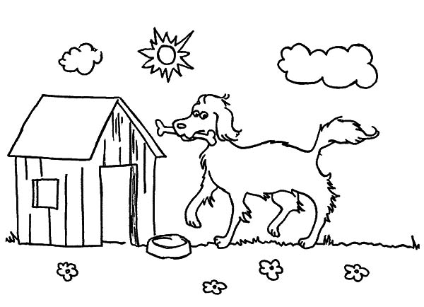 ぬりえページ: 犬小屋 (建物と建築) #62483 - 無料の印刷可能なぬりえページ