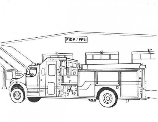 ぬりえページ: 消防署 (建物と建築) #68475 - 無料の印刷可能なぬりえページ