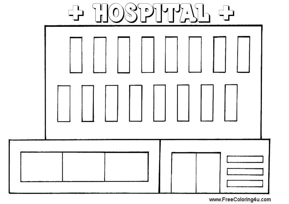 ぬりえページ: 病院 (建物と建築) #61976 - 無料の印刷可能なぬりえページ