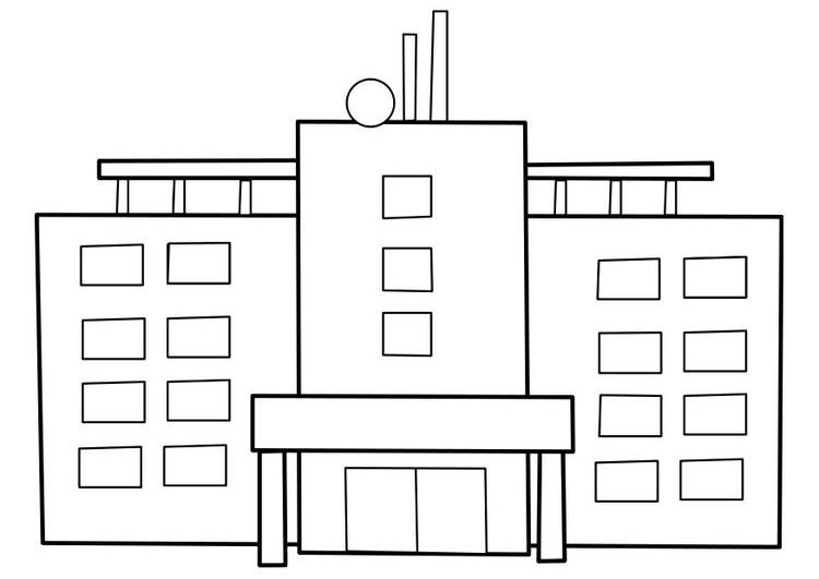 ぬりえページ: 病院 (建物と建築) #62005 - 無料の印刷可能なぬりえページ