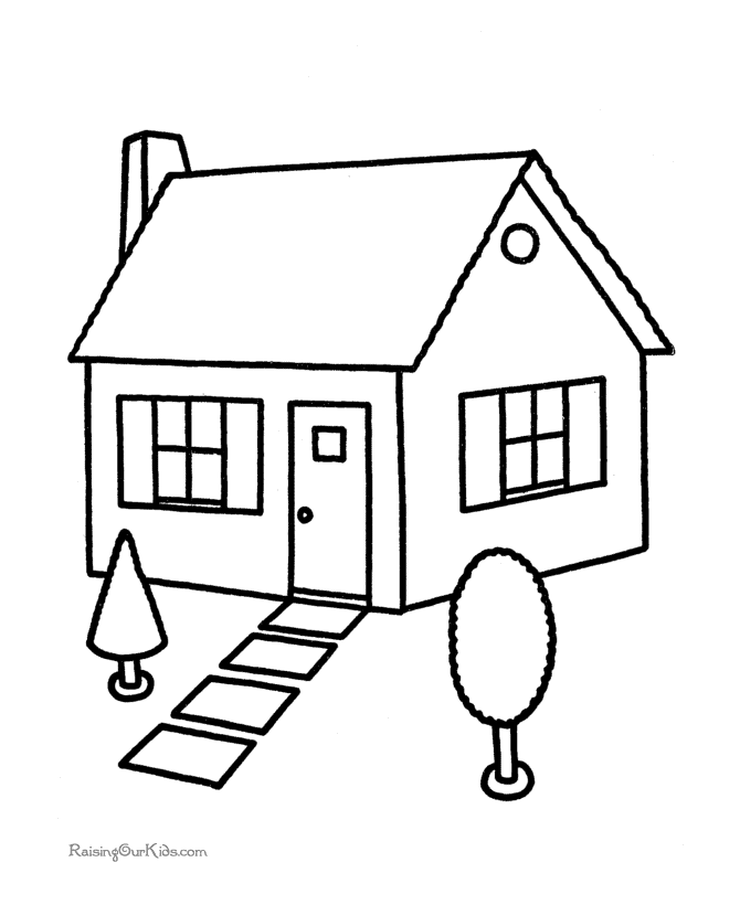 ぬりえページ: 家 (建物と建築) #64623 - 無料の印刷可能なぬりえページ