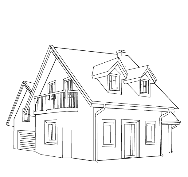 ぬりえページ: 家 (建物と建築) #64695 - 無料の印刷可能なぬりえページ