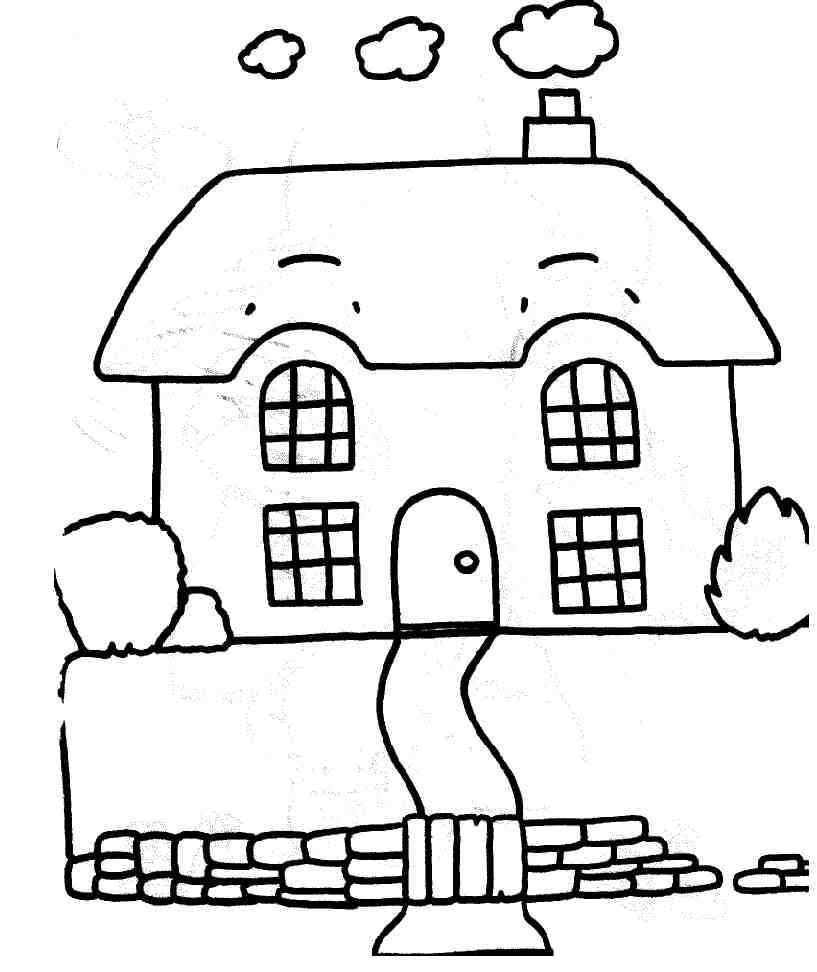ぬりえページ: 家 (建物と建築) #64699 - 無料の印刷可能なぬりえページ