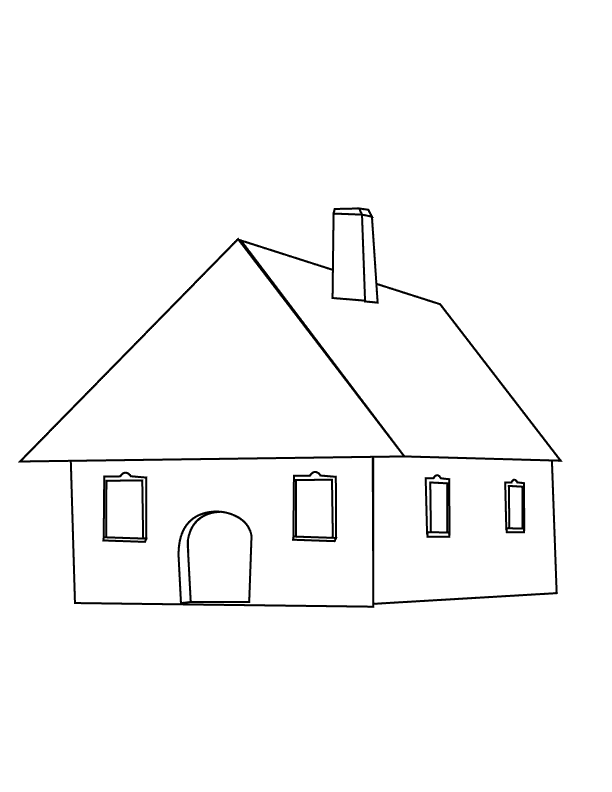 ぬりえページ: 家 (建物と建築) #64741 - 無料の印刷可能なぬりえページ