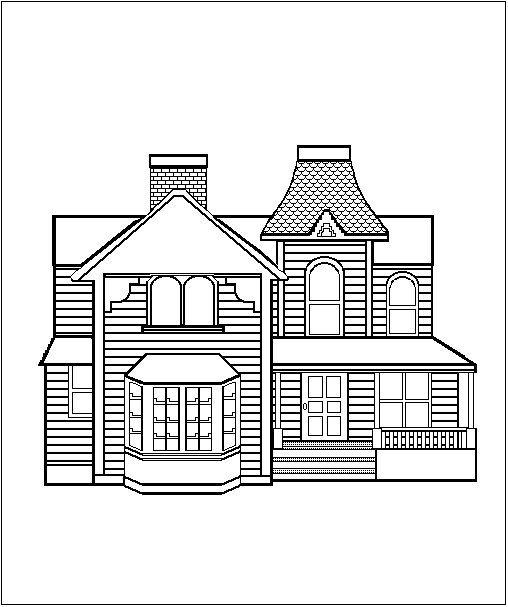 ぬりえページ: 家 (建物と建築) #64743 - 無料の印刷可能なぬりえページ