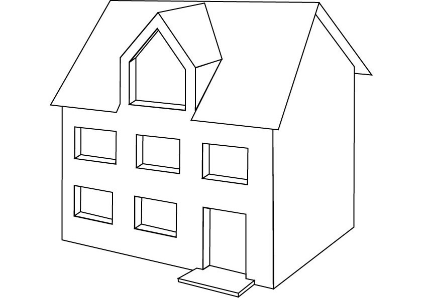 ぬりえページ: 家 (建物と建築) #64747 - 無料の印刷可能なぬりえページ
