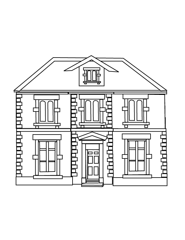ぬりえページ: 家 (建物と建築) #66512 - 無料の印刷可能なぬりえページ