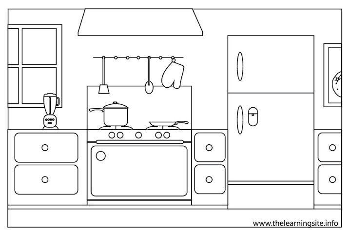 ぬりえページ: キッチン (建物と建築) #63520 - 無料の印刷可能なぬりえページ