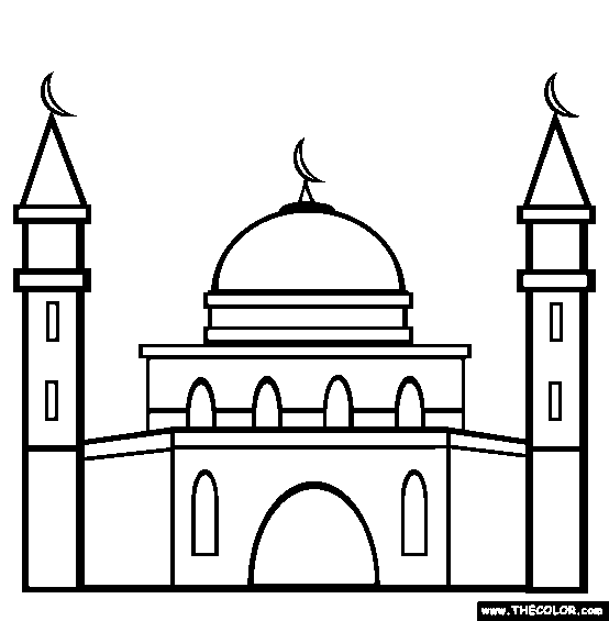 ぬりえページ: モスク (建物と建築) #64510 - 無料の印刷可能なぬりえページ