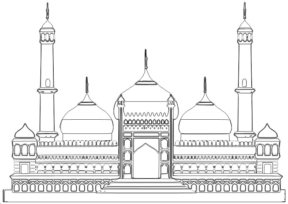 ぬりえページ: モスク (建物と建築) #64512 - 無料の印刷可能なぬりえページ